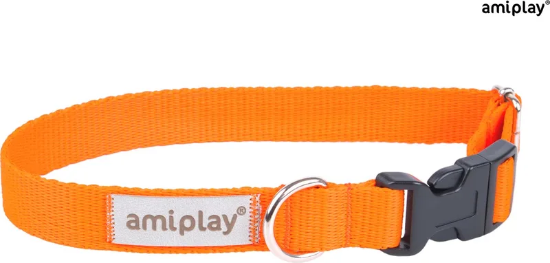 Halsband verstelbaar Samba maat-S / 20-35x1,5cm by Amiplay in Orange – product photo