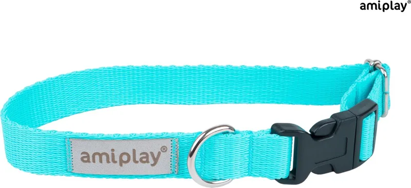Halsband verstelbaar Samba maat-S / 20-35x1,5cm by Amiplay in Turquoise – product photo