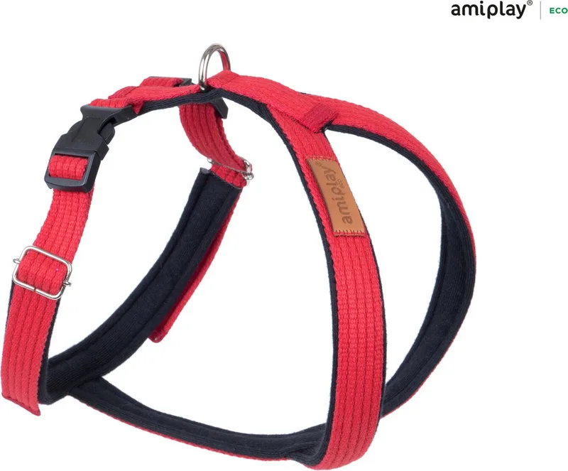 Harnas verstelbaar grand soft Cotton maat-L de Amiplay en Rouge – photo produit