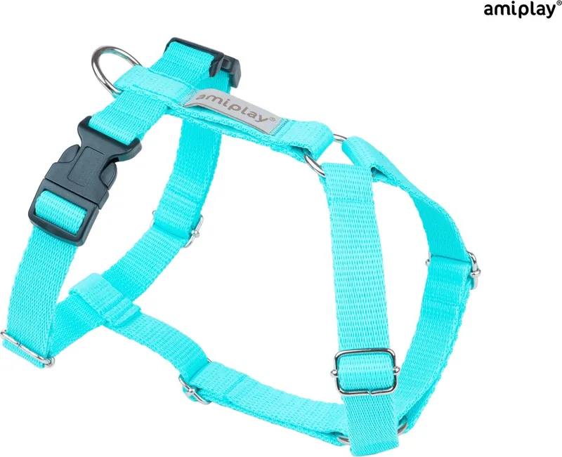 Harnas verstelbaar guard Samba maat-M / 25-40x35-55x2cm von Amiplay in Türkis – Produktfoto
