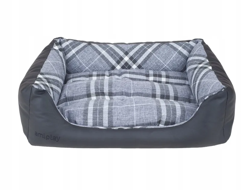 Hundebett Sofa Kent L - ZipClean, 4in1, Zwart von Amiplay – Produktfoto
