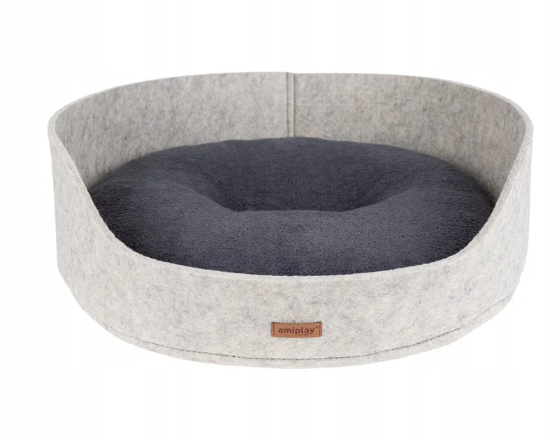 Hygge Ovaal Hondenmand Filc Maat M Beige von Amiplay – Produktfoto