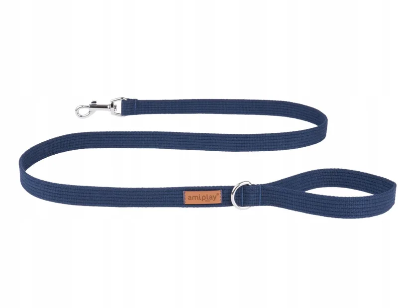 Katoenen Halsband 140cm S - Sterk & Comfortabel by Amiplay in Marineblauw – product photo