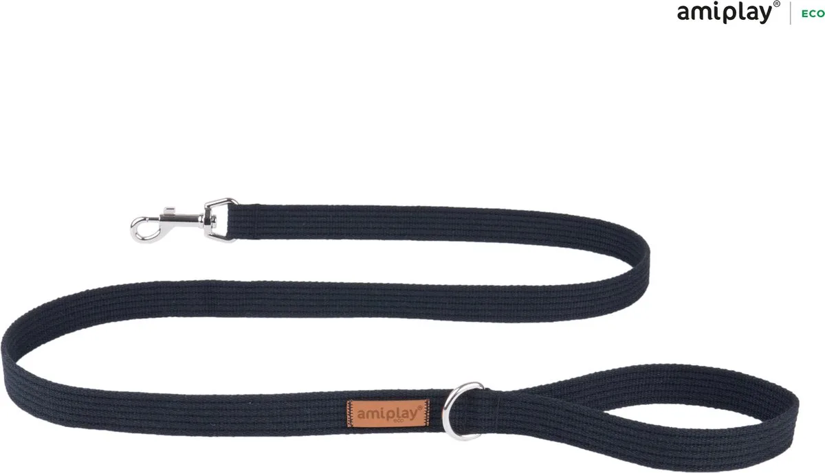 Leiband Cotton zwart maat-XL / 140x3cm von Amiplay in Zwart – maat XL – Produktfoto