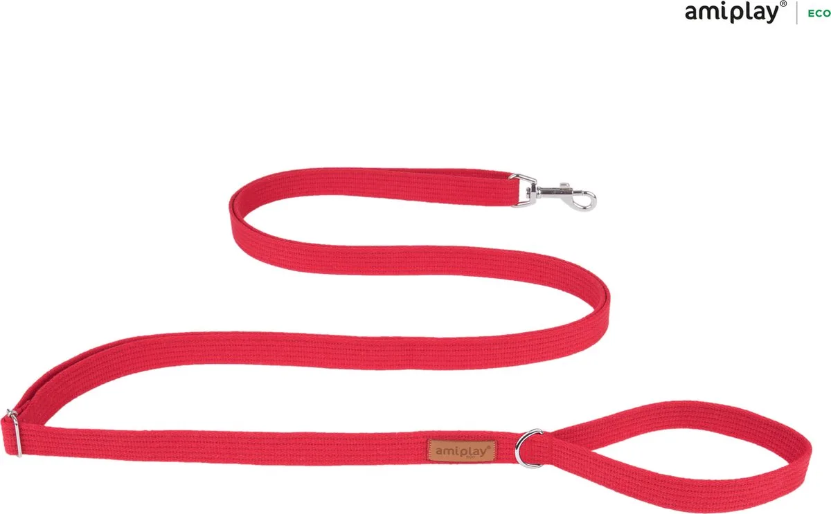 Leiband verstelbaar Easy Fix Cotton rood maat-M / 160-300x2cm de Amiplay en Rood – maat M – photo produit