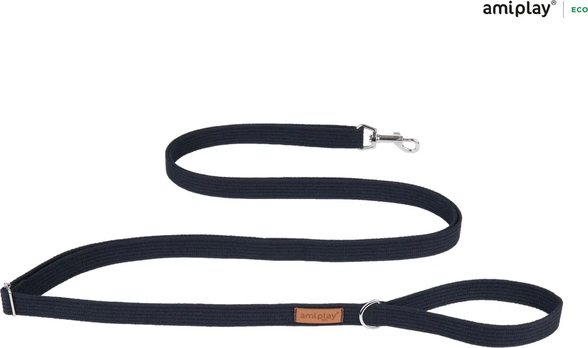 Leiband verstelbaar Easy Fix Cotton zwart maat-L /160-300x2,5cm de Amiplay en Zwart – maat L – photo produit