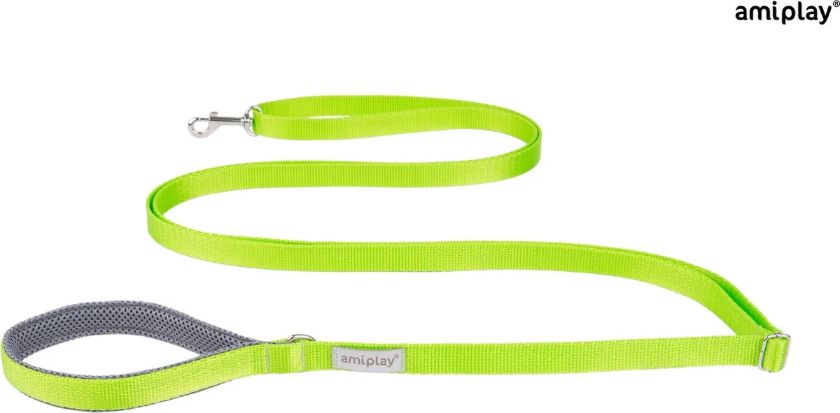 Leiband verstelbaar easy fix Samba maat-S / 160-300x1,5cm de Amiplay en Vert – photo produit