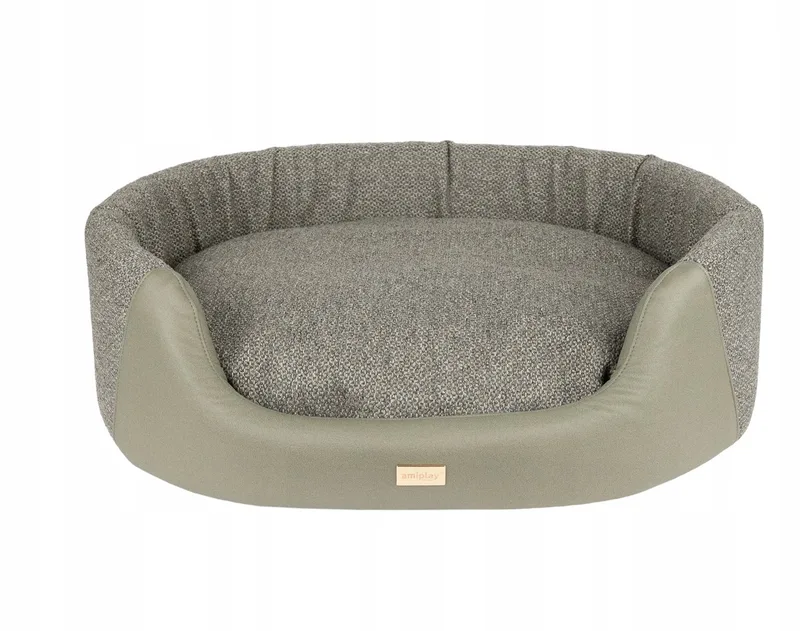 Milano Ovale Hondenkussen Maat M - Olijfgroen by Amiplay – product photo