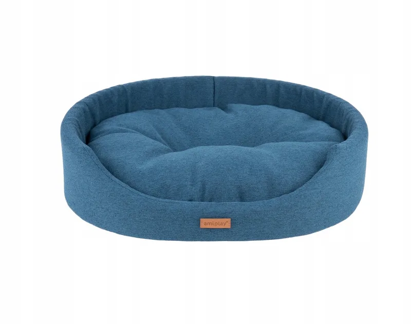 Montana XL Ovaal Hondenkussen Blauw - Comfortabel & Duurzaam by Amiplay – product photo