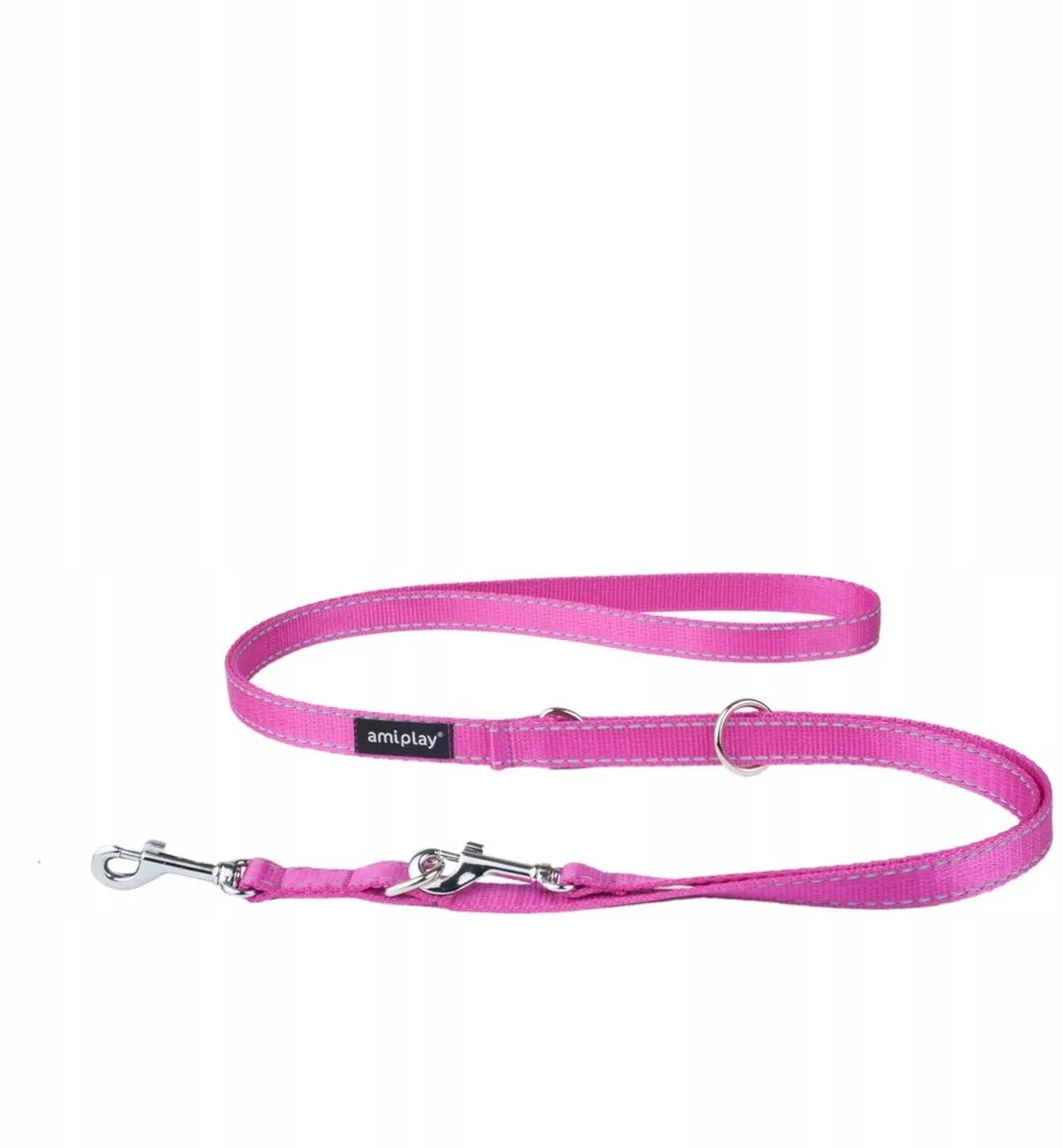 Reflective Hondenlijn Verstelbaar 6-in-1 L, 200cm, Roze by Amiplay – product photo