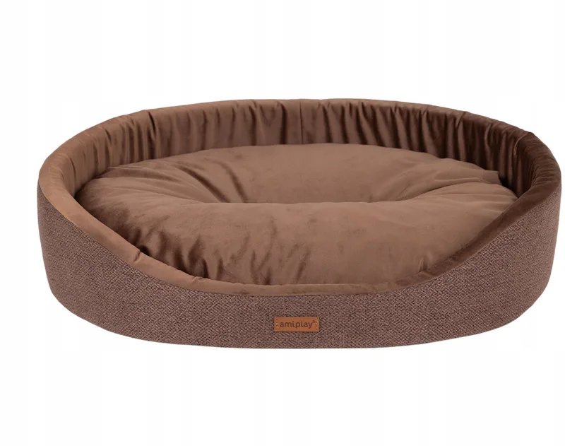 Siena L Hondenkussen Ovaal by Amiplay in Brown – product photo