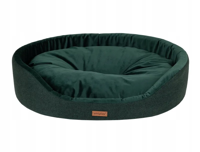 Siena M Hondenkussen Ovaal Groen - Comfortabel & Duurzaam by Amiplay – product photo