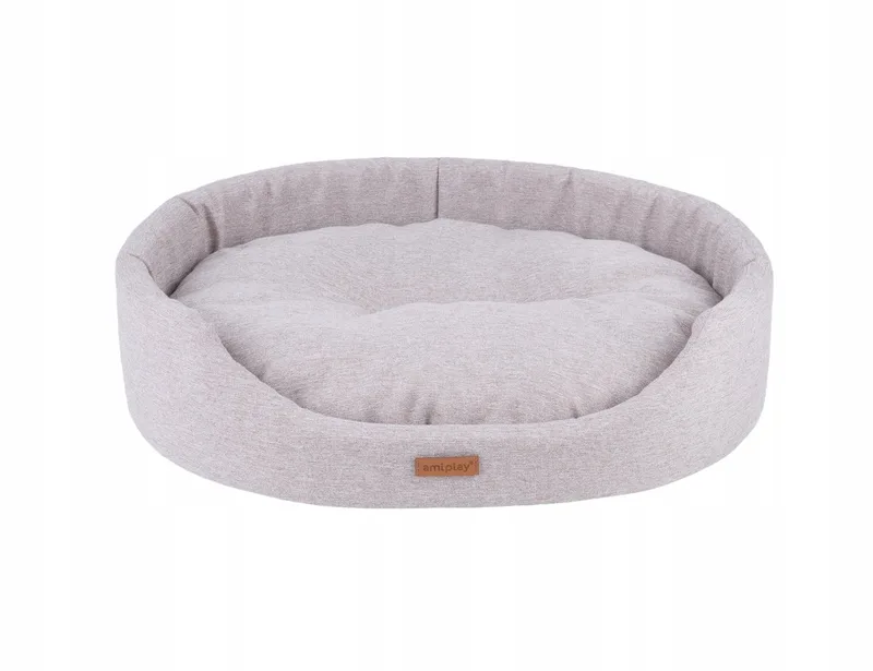 van Montana Ovaal Hondenkussen - Beige, Mat M de Amiplay – photo produit