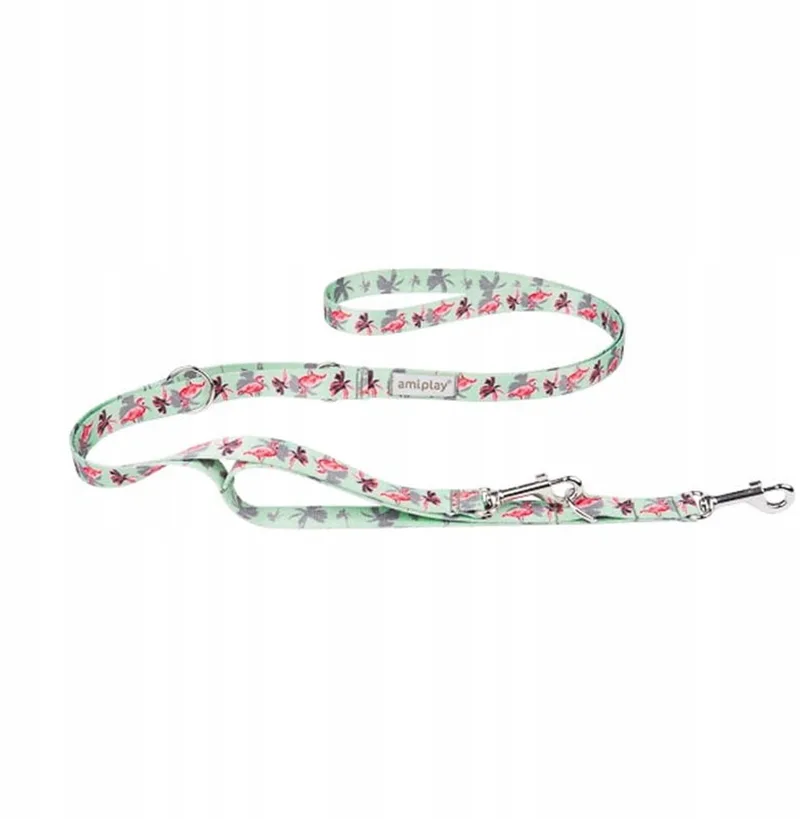 Verstelbare Hondenhalsband BeHappy M 200cm Flamingo von Amiplay – Produktfoto