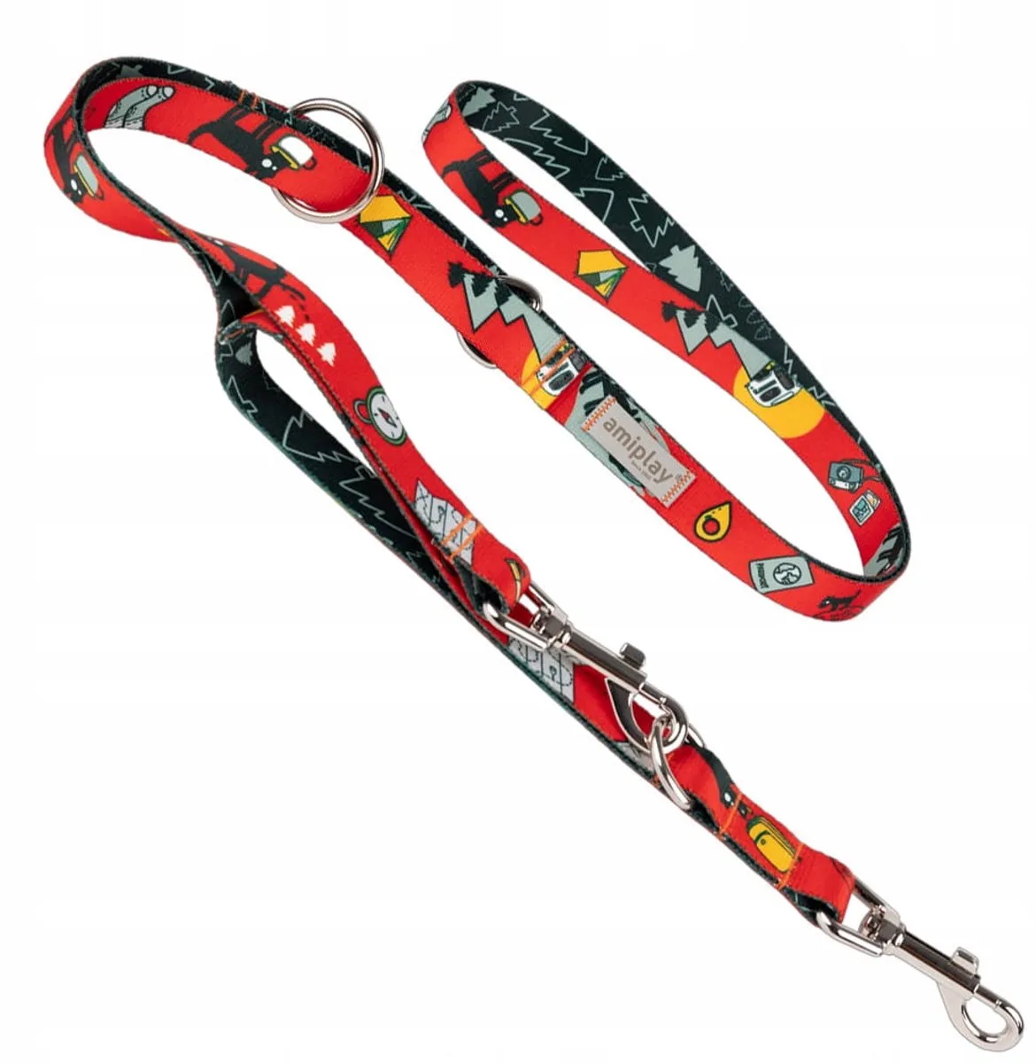 Verstelbare Hondenlijn 7-in-1 PizzaDog S (100-200cm) de Amiplay – photo produit
