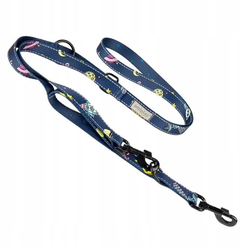 Verstelbare Hondenriem 7in1 BeSpace M Comics 100-200cm by Amiplay – product photo