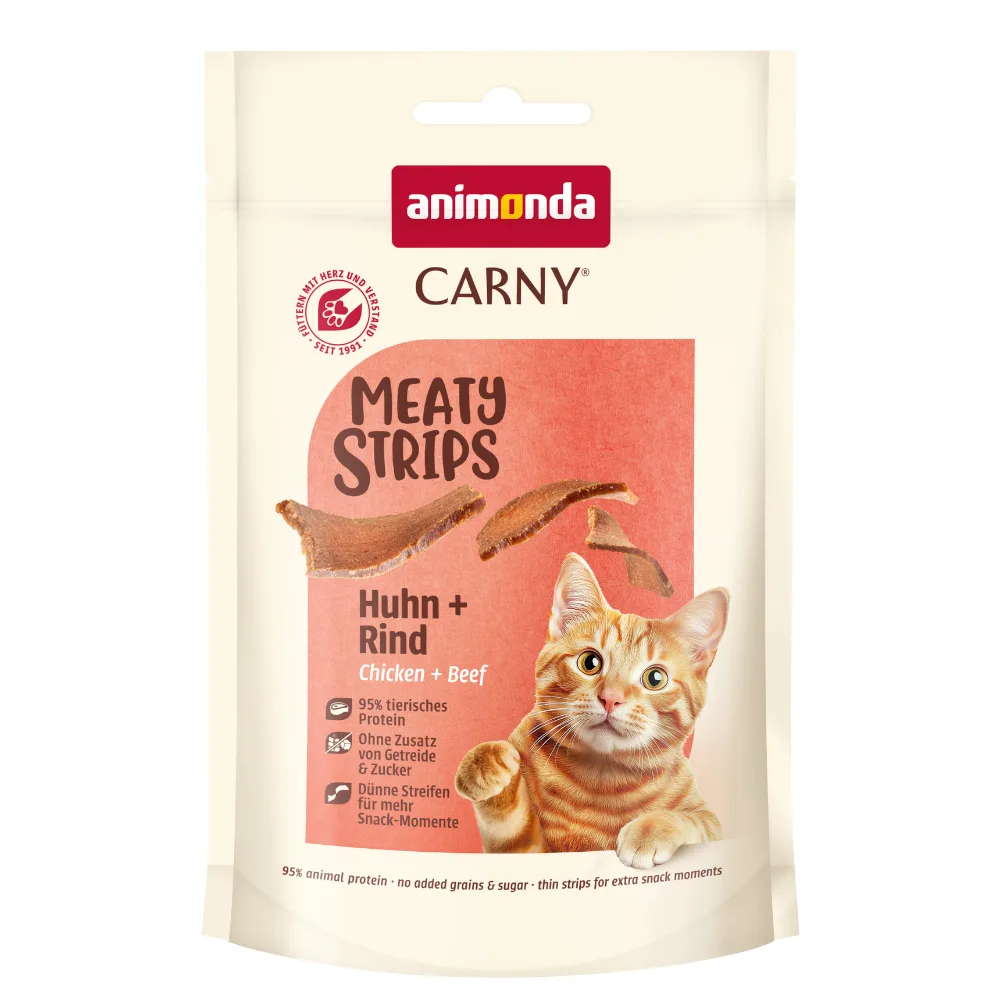 50g Animonda Carny Adult Meat Yummies Kip + Rund Kattensnacks van Animonda – productfoto