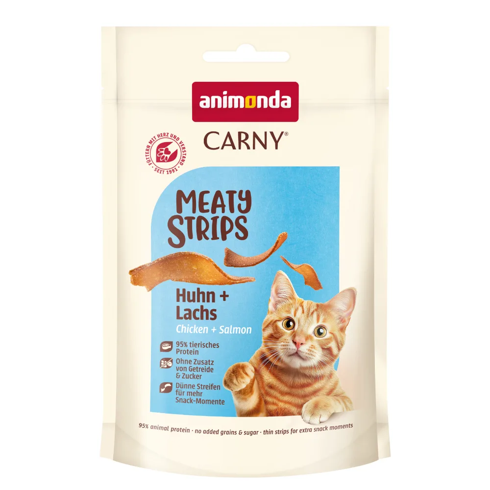 50g Animonda Carny Adult Vlees Yummies Kip + Zalm Kattensnacks by Animonda – product photo