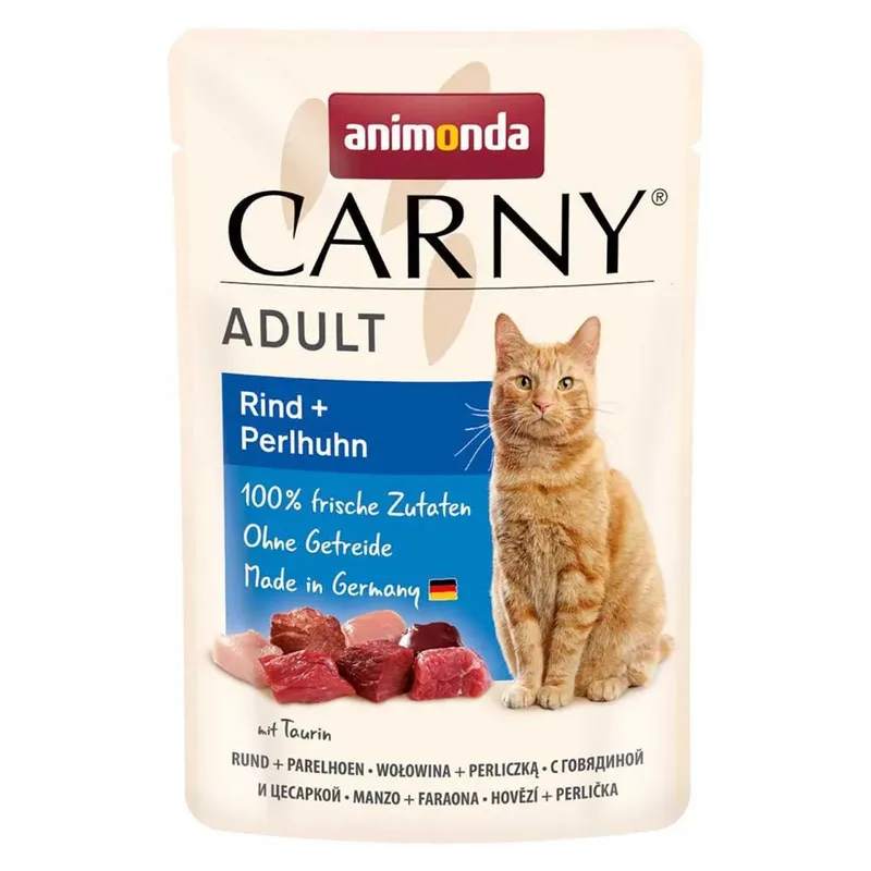 Carny Adult Beef Andguinea Fowl Natvoer Voor Katten 85g by Animonda – product photo