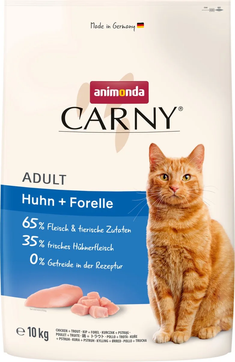 Carny Adult brokken 10 KG Kip & Forel Kattenvoer fra Animonda – produktbillede