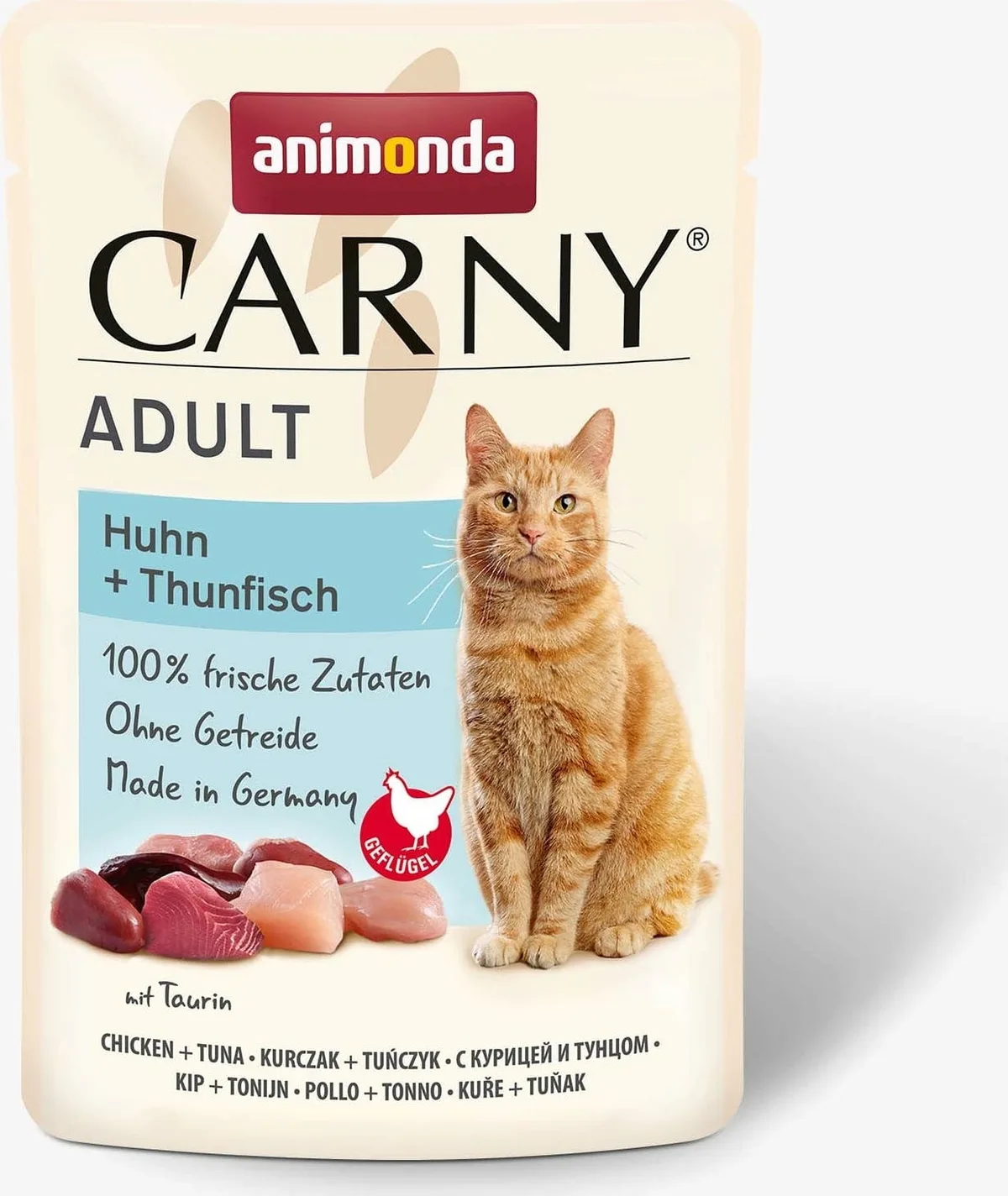Carny Adult Frischebeutel 85g - Huhn und Thunfisch fra Animonda – produktbillede