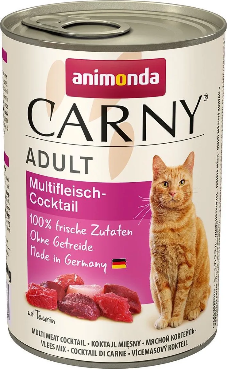 Carny Adult Multivlees Cocktail 6 x 400 gram ( Katten natvoer ) by Animonda – product photo