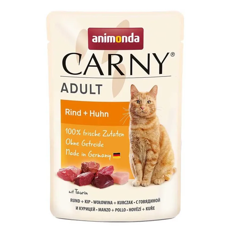 Carny Adult Nassfutter Für Katzen Rindfleisch Und Huhn 85g von Animonda – Produktfoto