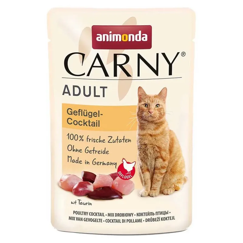 Nourriture Humide Pour Chats Carny Adult Poultry Cocktail 85g de Animonda – photo produit