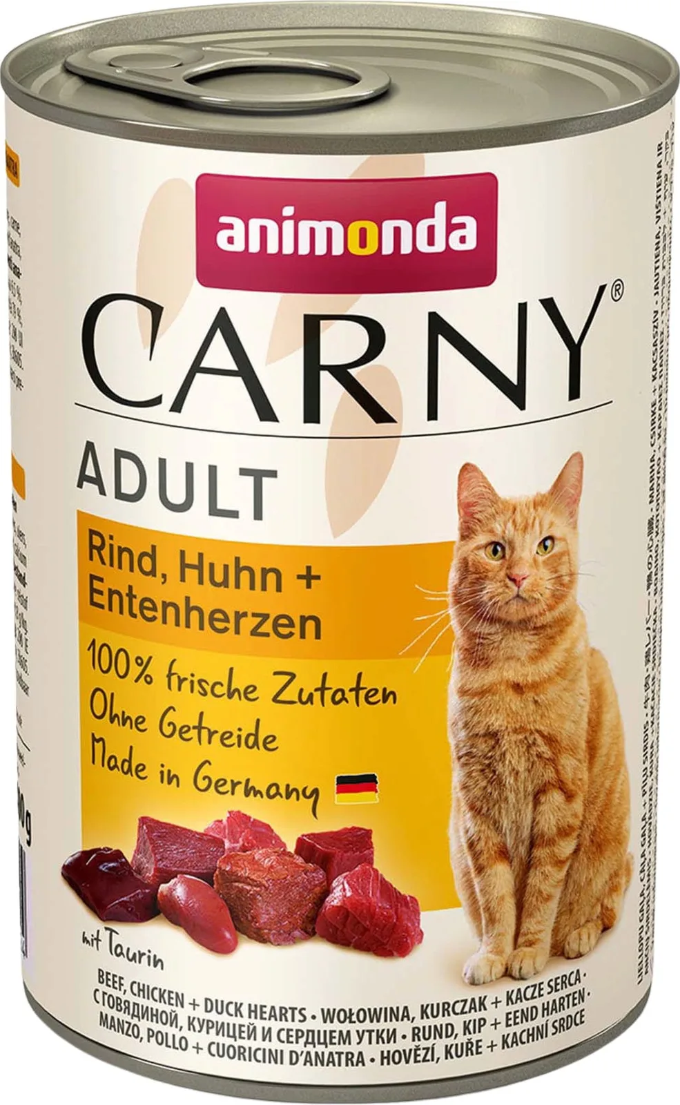 Carny Adult Rind, Huhn, Entenherzen - 400 g von Animonda – Produktfoto