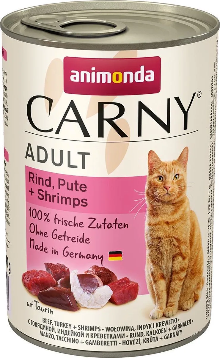 Carny Adult - Rund met Kalkoen en Garnaal - 6 x 400 g van Animonda – productfoto