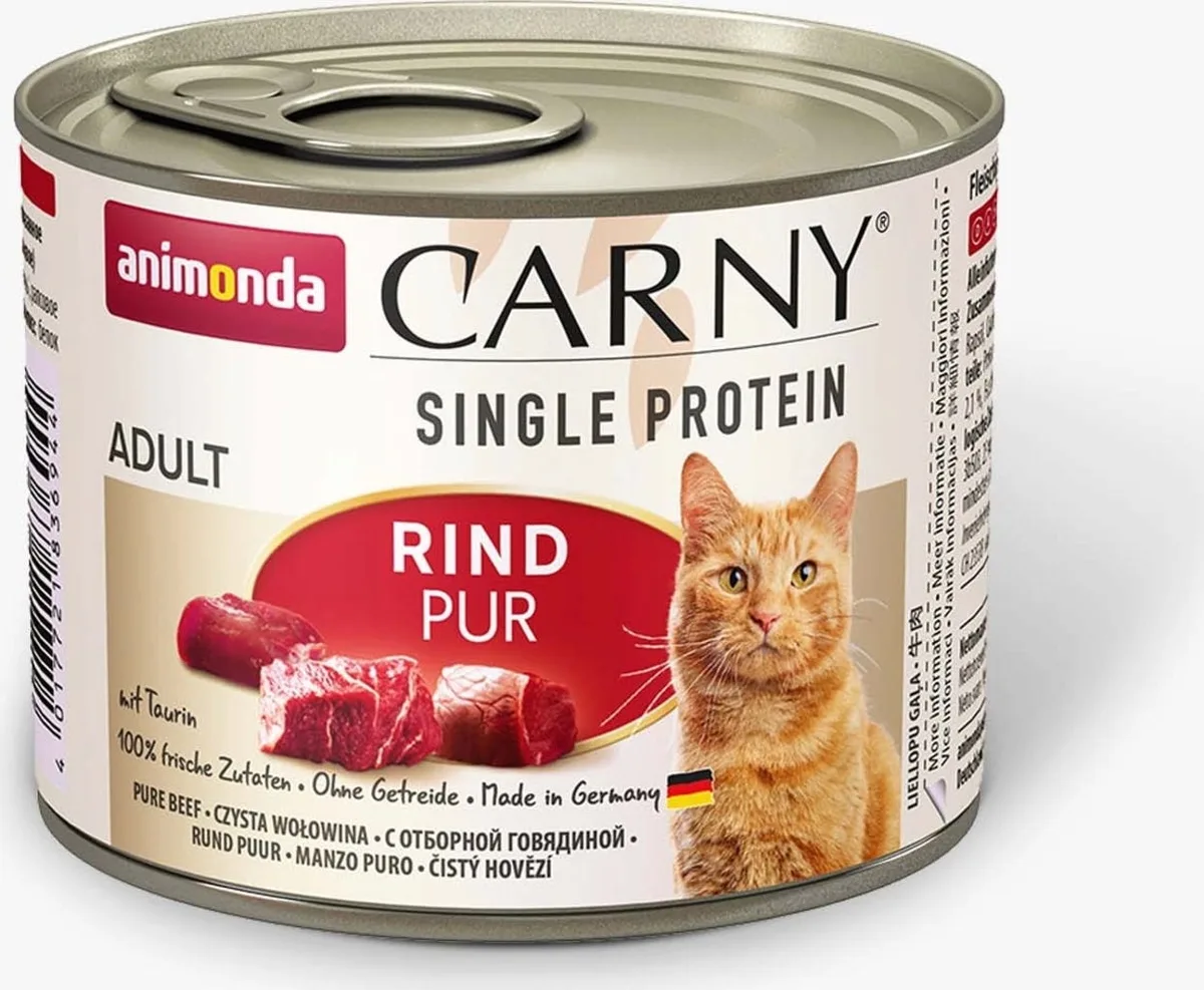 Carny Adult Single Protein Dose 200g - Rind PUR von Animonda – Produktfoto