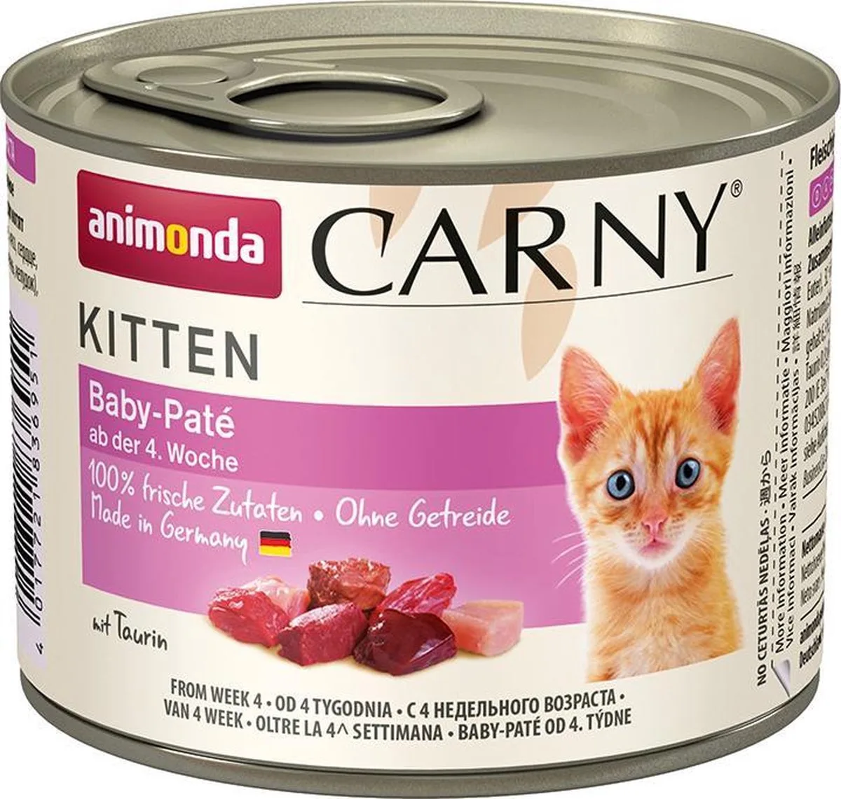 Carny Baby Paté kitten 6 x 200 gram de Animonda – photo produit