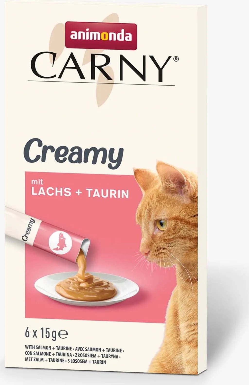 Carny Creamy Lachs und Taurin 6x15g - 90 g von Animonda – Produktfoto