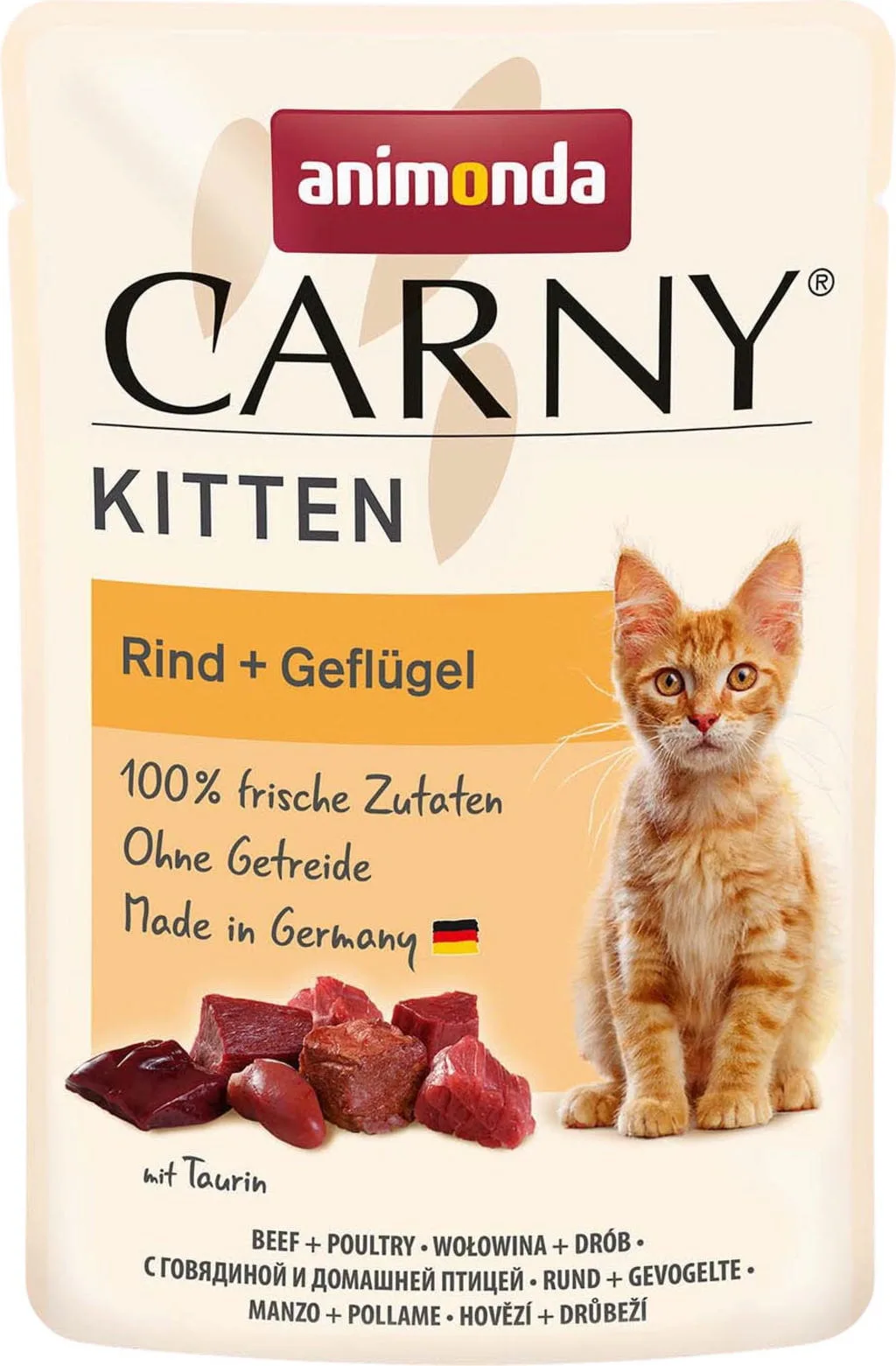 Carny Kitten Frischebeutel 85g - Geflügel Cocktail fra Animonda – produktbillede