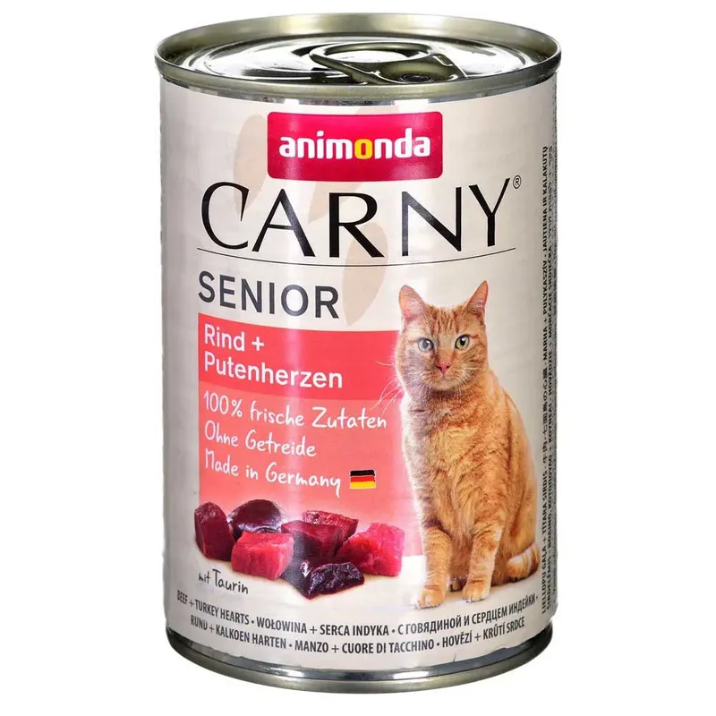 Carny Senior Rund-en Kalkoenharten Natvoer Voor Katten 400g by Animonda – product photo