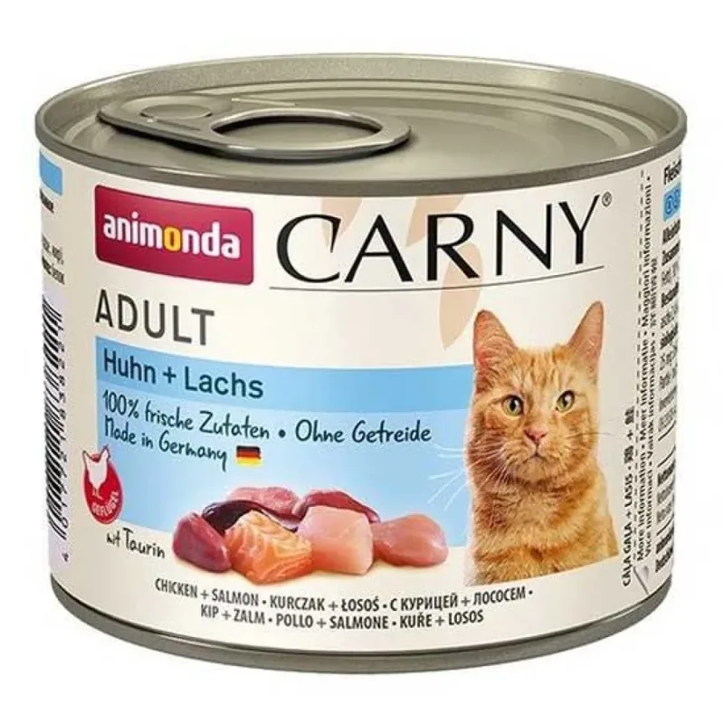 Carny Volwassen Natvoer Voor Katten Met Kip En Zalm 200g by Animonda – product photo