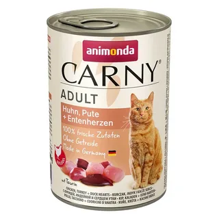 Nourriture Humide Pour Chats Adultes Carny Au Goût Poulet Dinde Et Cœurs De Canard 400g de Animonda – photo produit 1 sur 2