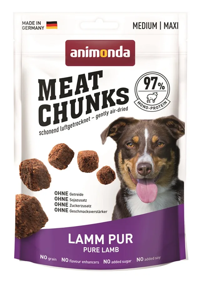 Dog - Snack Vleesbrokjes 6x80g verpakking van 8 - puur lam
