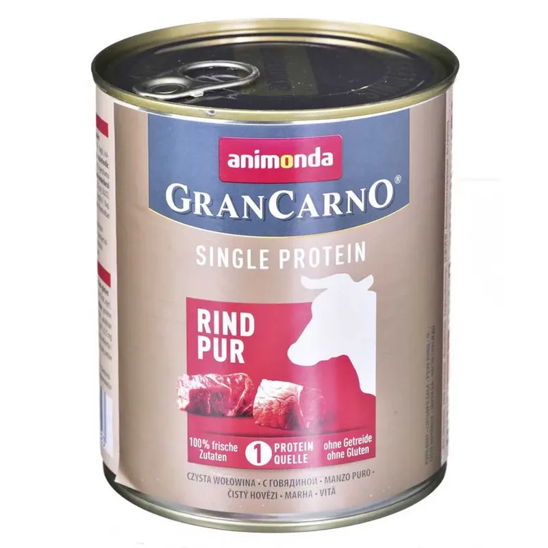 Gran Carno Enkelvoudige Eiwit Smaak Rundvlees Nat Hondenvoer 800g de Animonda – photo produit