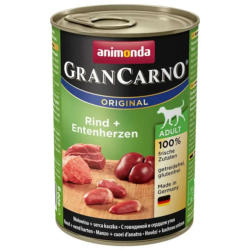 Gran Carno Original Rundvlees Eend Volwassen Natvoer Hond 400g by Animonda – product photo 1 of 2