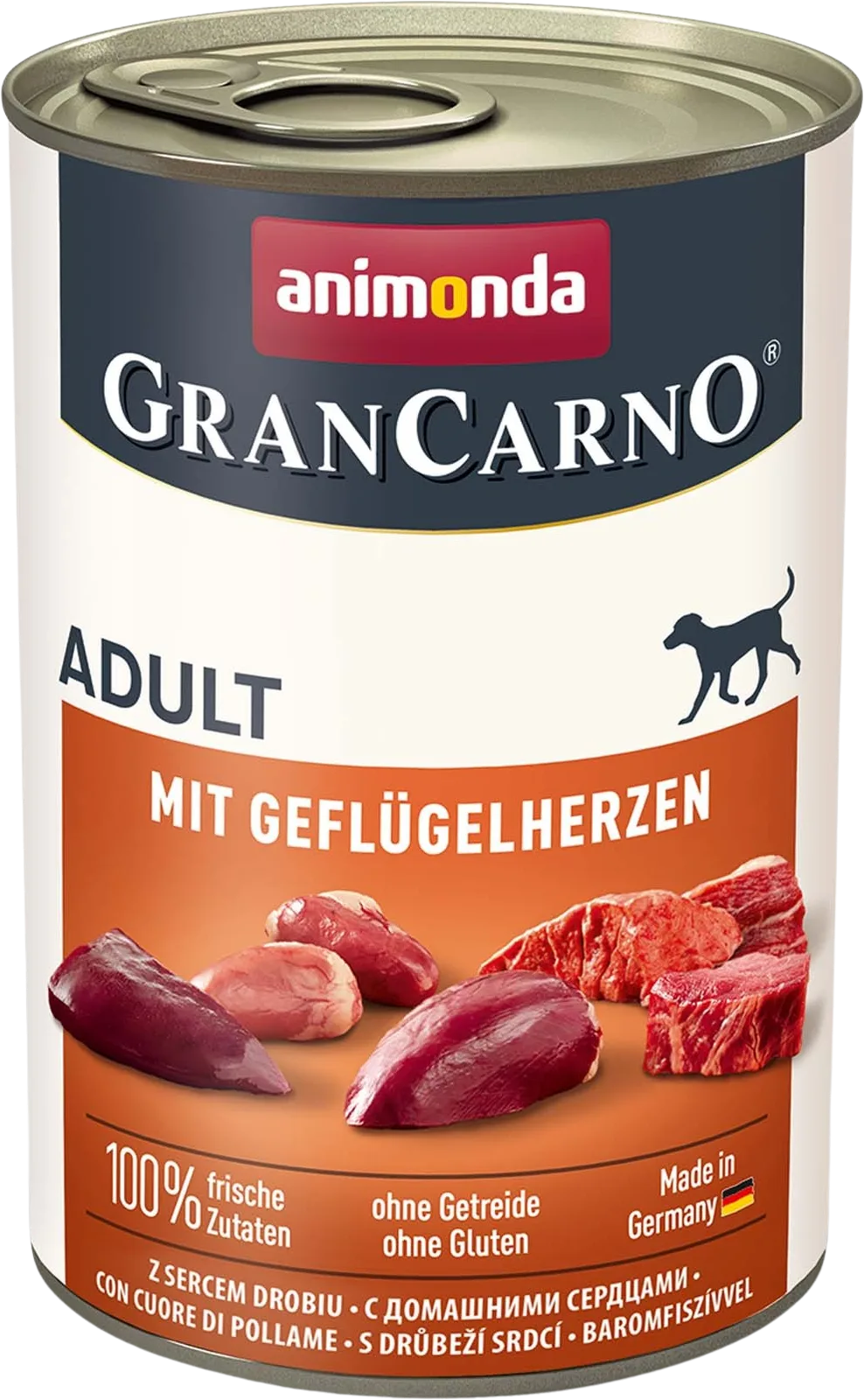 GranCarno Adult Geflügelherzen - 400 g von Animonda – Produktfoto