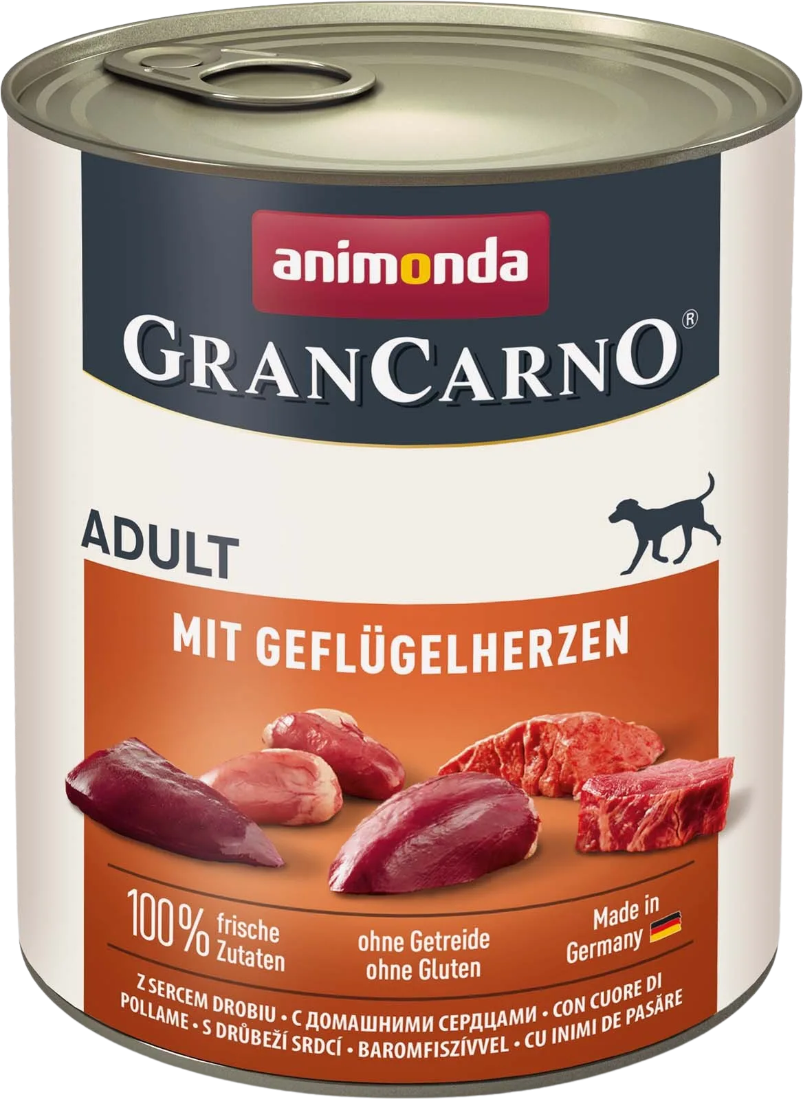 GranCarno Adult Geflügelherzen - 800 g von Animonda – Produktfoto
