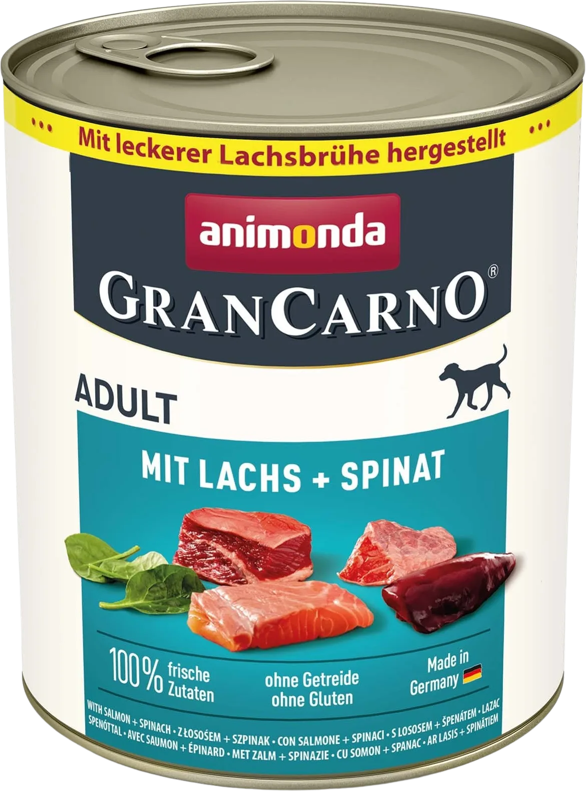GranCarno Adult mit Lachs + Spinat - 800 g by Animonda – product photo