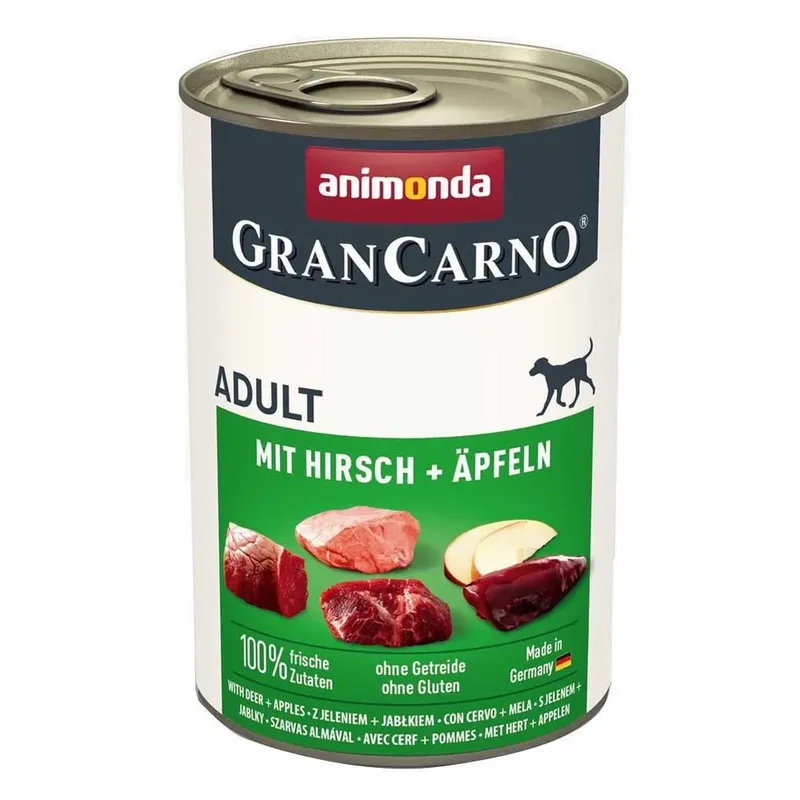 Grancarno Adult Pork Natvoer Voor Honden Met Hert En Appel 400g by Animonda – product photo
