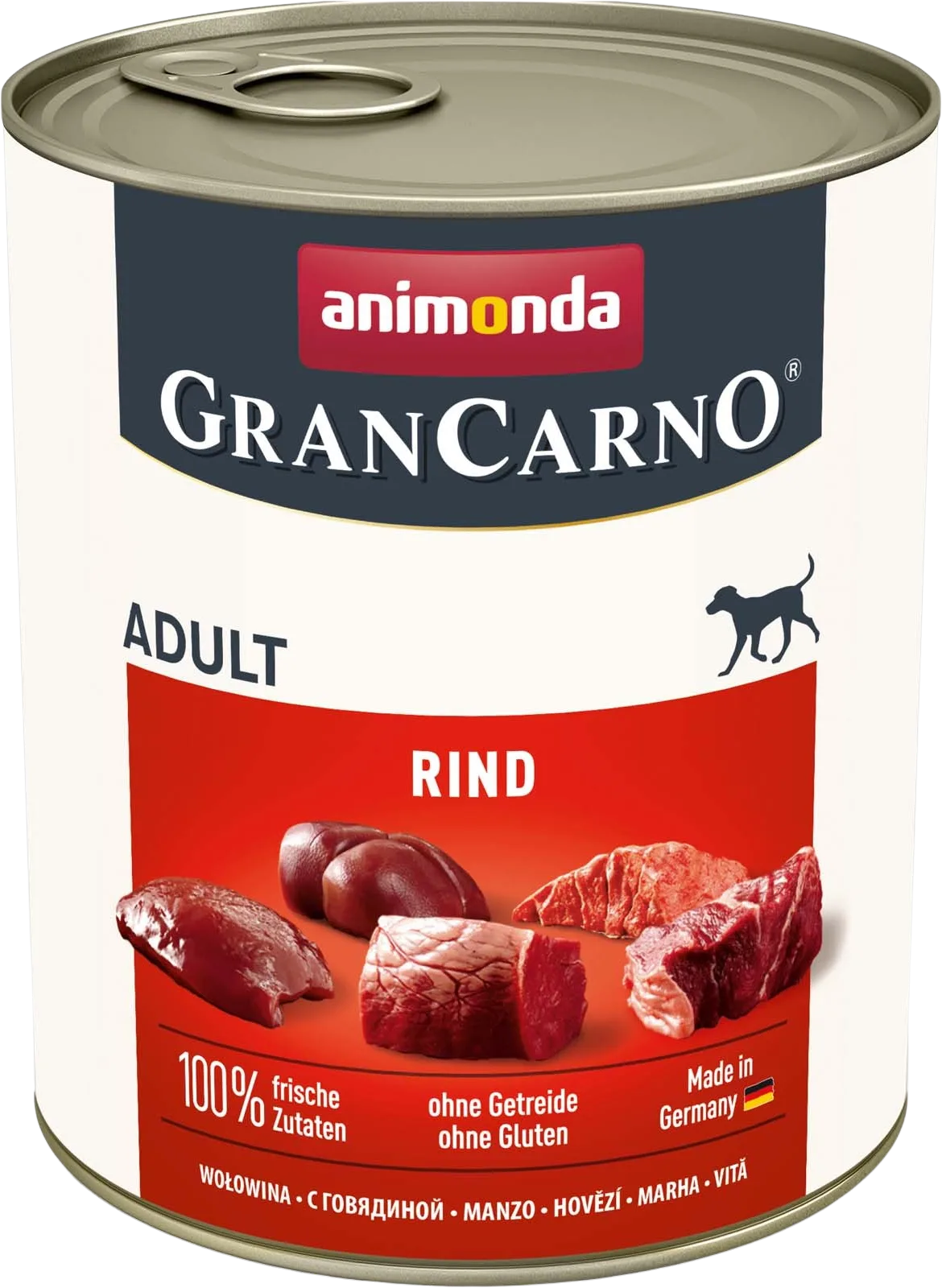 GranCarno Adult rundvlees puur, 800 g van Animonda – productfoto