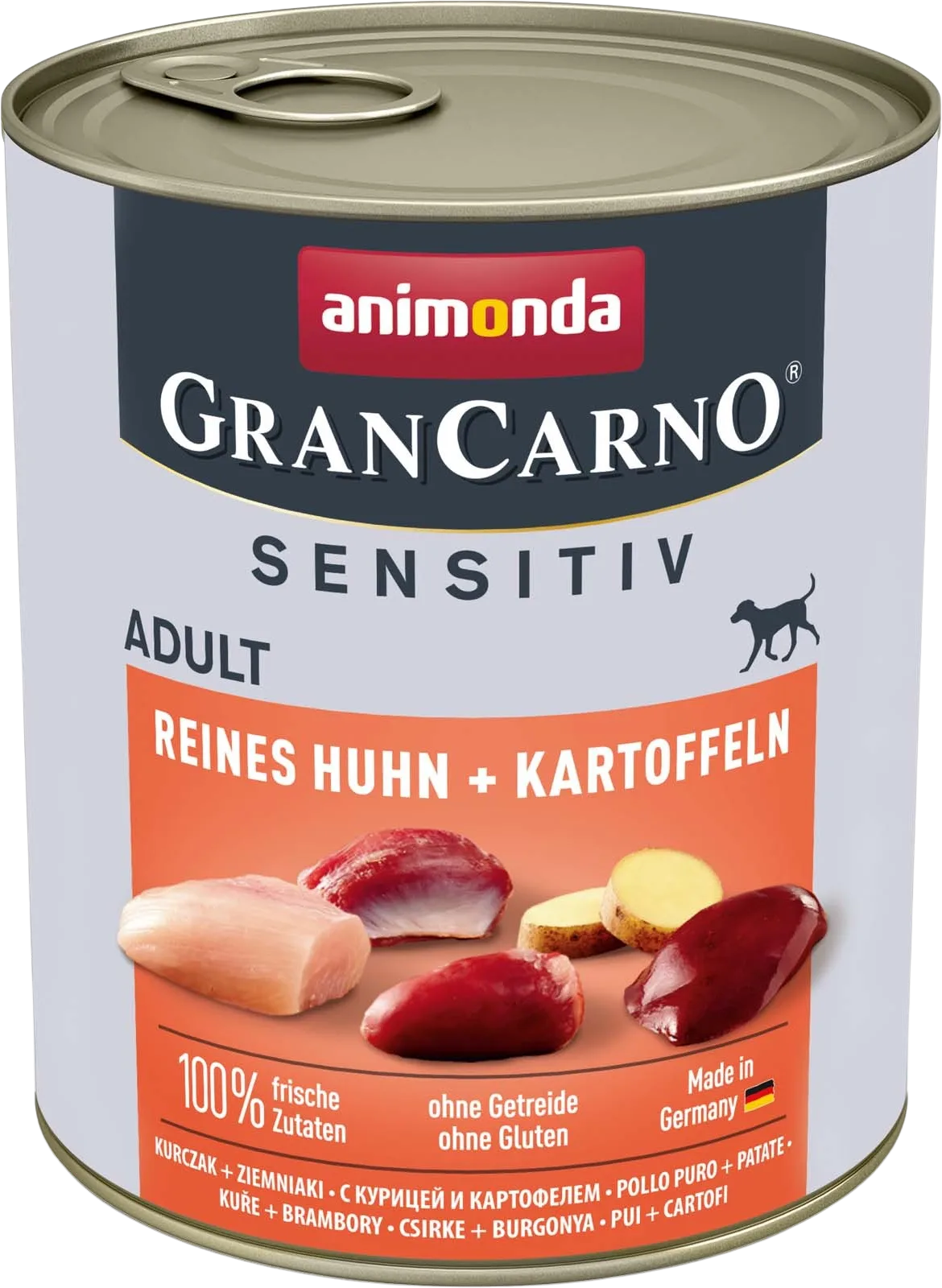 GranCarno Adult Sensitiv 800g - Reines Huhn und Kartoffel de Animonda – photo produit