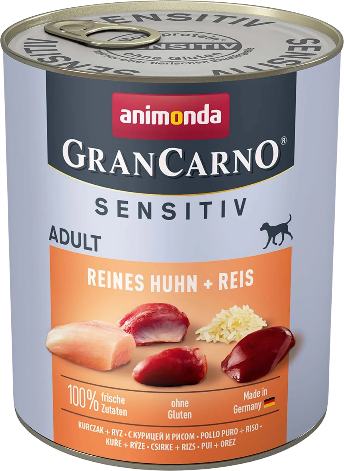 GranCarno Adult Sensitiv 800g - Reines Huhn und Reis de Animonda – photo produit