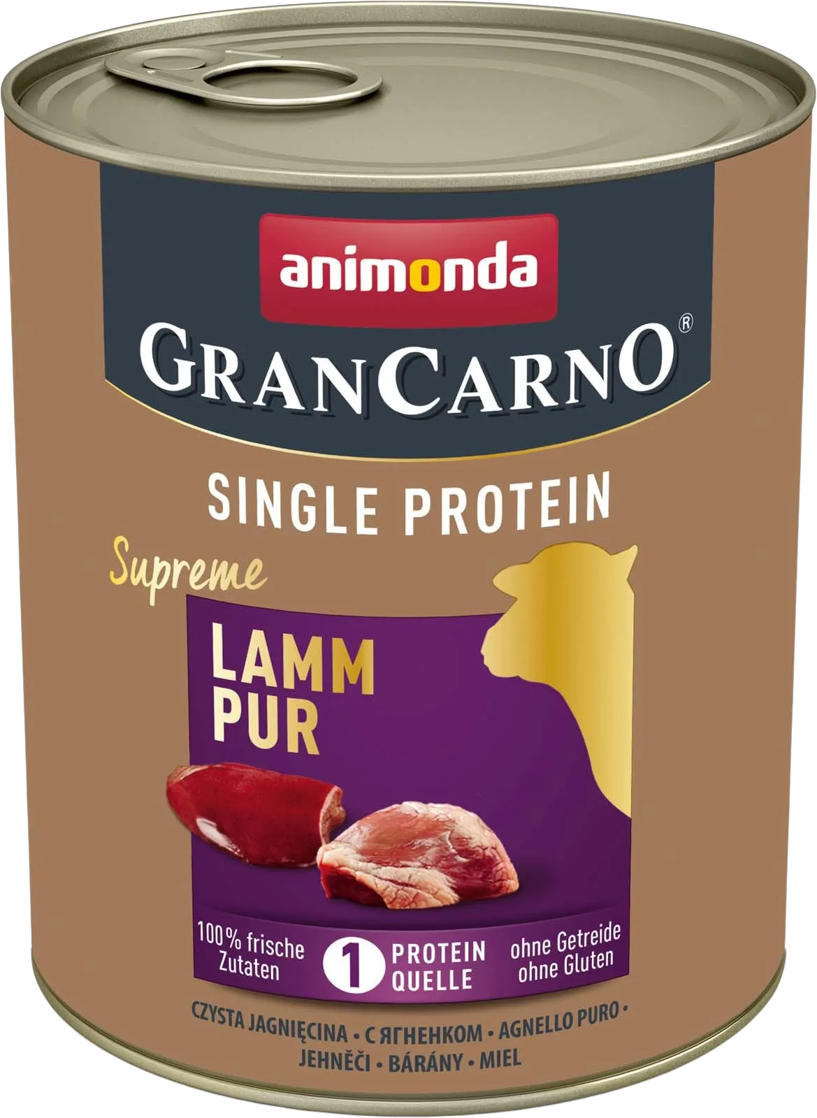 GranCarno Adult Single Protein 800g, lam puur van Animonda – productfoto