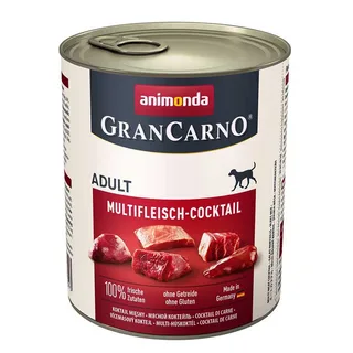 Grancarno Multi Meat Cocktail Bœuf Poulet Cœur De Gibier Dinde Aliment Humide Pour Chiens Adultes 800g de Animonda – photo produit 1 sur 2
