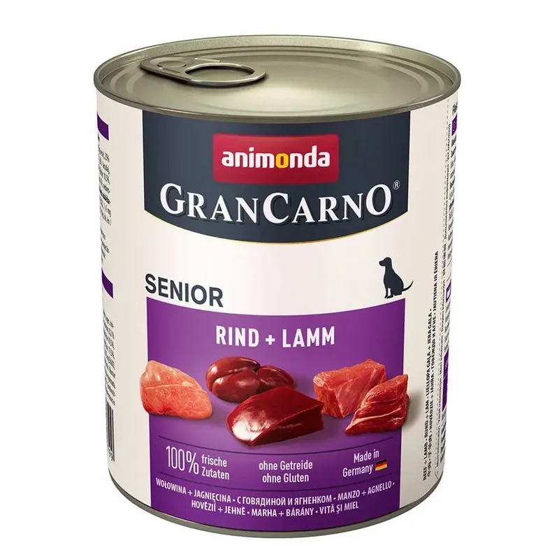 Grancarno Senior Beef Met Lam Natvoer Voor Honden 800g by Animonda – product photo 1 of 2